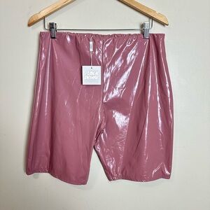 Public Desire Size 16 Pink Shiny Shorts